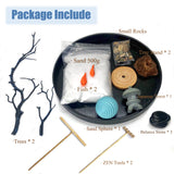 AOVOA Zen Garden Kit, Japanese Zen Garden Gift Set, Zen Decor and Meditation Accessories for Home & Office with Stamp Sphere (Zen Garden with Sand Sphere)