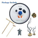 AOVOA Zen Garden Kit, Japanese Zen Garden Gift Set, Zen Decor and Meditation Accessories for Home & Office with Stamp Sphere