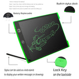 Aovoa 12 Inch LCD Writing Tablet Drawing Board Bulletin Board Family Note Daily Planner Learning Tools for Office, Kids (Green)